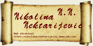 Nikolina Nektarijević vizit kartica